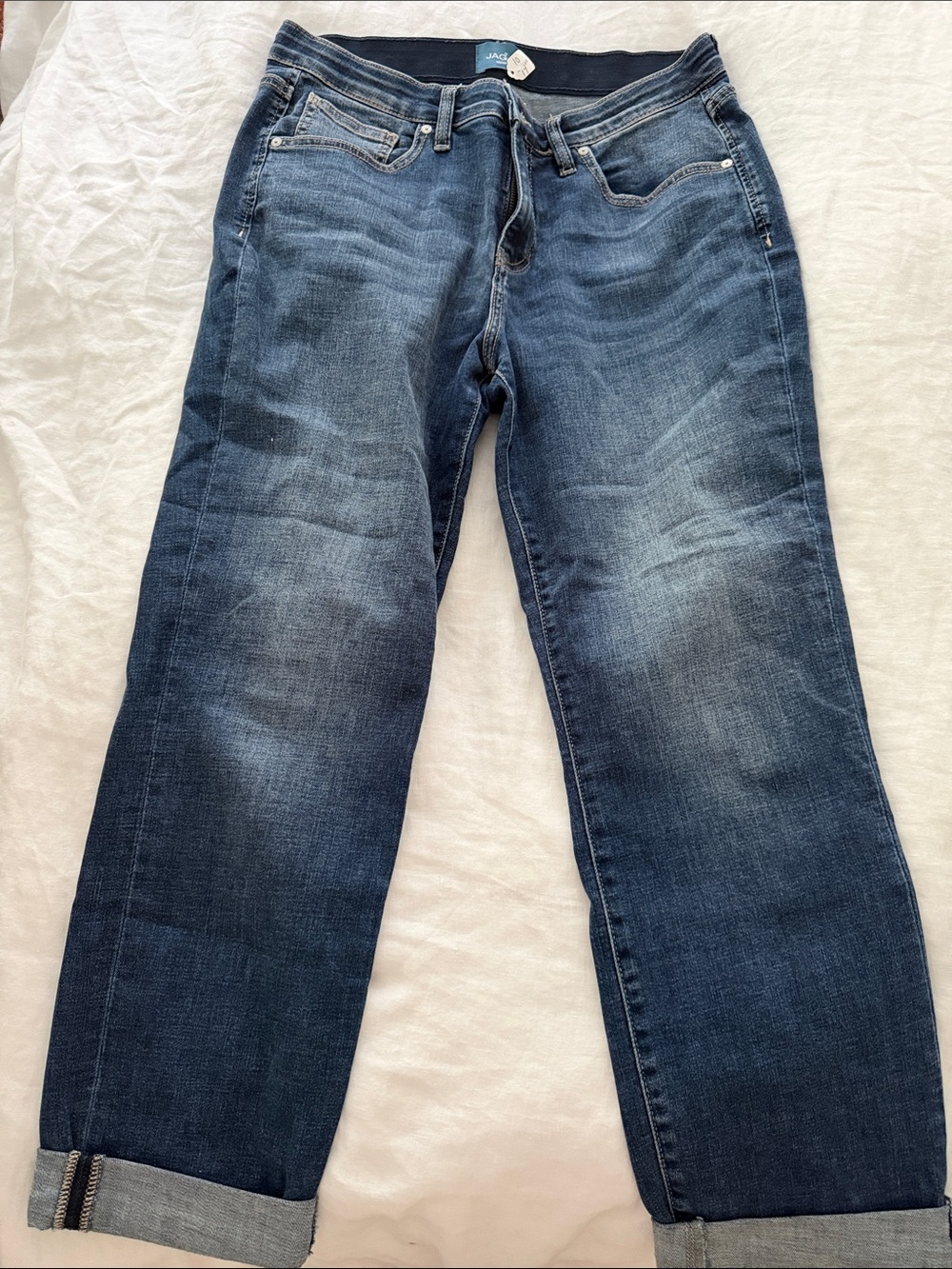 Jag Jeans Women's Straight Leg Dark Blue Washed Jeans